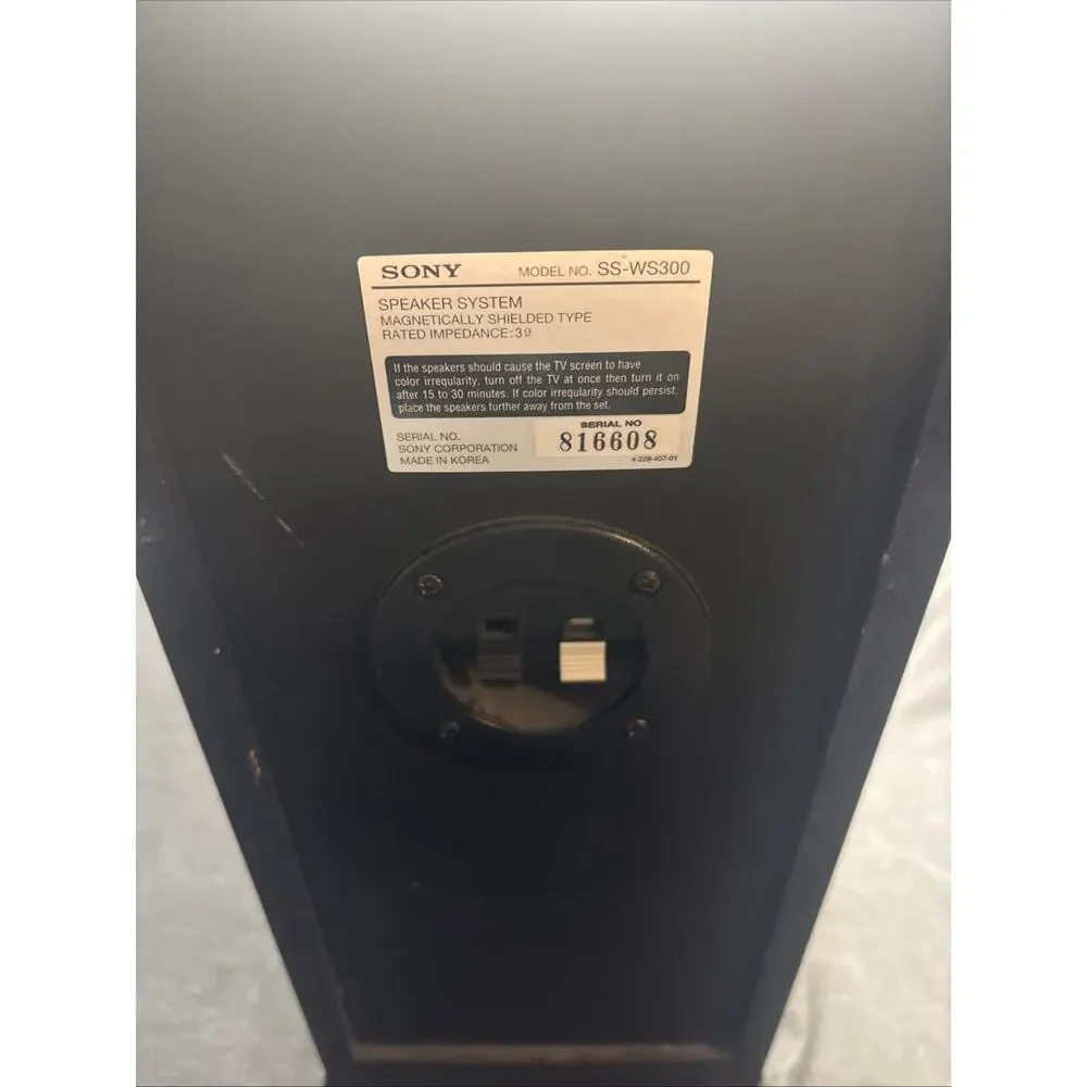 SONY Speaker System Bass Reflex Subwoofer SS-WS300 Home Theater Surround Sound